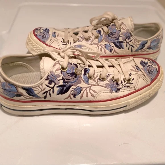 Converse Chuck Taylor 70 Low Parkway Floral Embroidery Men’s 6 or Women’s 8 - Picture 4 of 5